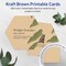 Avery Printable Hexagon Business Cards, Sure Feed Technology, 2-1/2" x 2-9/10", Matte Kraft Brown Cardstock, Print-to-The-Edge, Laser/Inkjet Printable, 60 Total